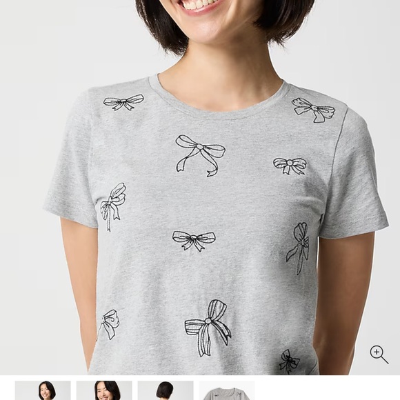 J Crew Bows graphic stitched bow tee new with tags NWT size 3x - Picture 3 of 4